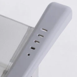 AKTIVE - Chaise Pliante Haute Avec Dossier Haut Réglable 5 Positions, Gris -Plein Air Fournitures Boutique aktive chaise pliante haute avec dossier haut reglable 5 positions gris 5