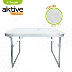 AKTIVE - Table Pliante . Table Basse Blanche En Aluminium - 40x60x40 Cm -Plein Air Fournitures Boutique aktive table pliante table basse blanche en aluminium 40x60x40 cm 2