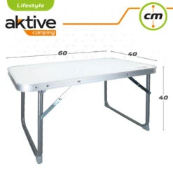 AKTIVE - Table Pliante . Table Basse Blanche En Aluminium - 40x60x40 Cm -Plein Air Fournitures Boutique aktive table pliante table basse blanche en aluminium 40x60x40 cm 3