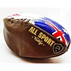 ALL SPORT VINTAGE-Trousse De Toilette Ballon De Rugby Et Drapeau Australien.