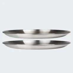 Assiette Plate De Camping | Diamètre Env. 23 Cm | Acier Inox | 2 Assiettes -Plein Air Fournitures Boutique assiette plate de camping diametre env 23 cm acier inox 2 assiettes 6