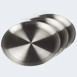Assiette Plate De Camping | Diamètre Env. 23 Cm | Acier Inox | 3 Assiettes -Plein Air Fournitures Boutique assiette plate de camping diametre env 23 cm acier inox 3 assiettes 3