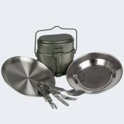 Batterie De Cuisine De Camping, Assiette Plate & Creuse Et Couverts Set -Plein Air Fournitures Boutique batterie de cuisine de camping assiette plate and creuse et couverts set 2