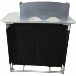 BAYASUN Meuble De Cuisine 4 Étagères Pieds Réglables Gris 9 BAYASUN Meuble De Cuisine 4 Étagères Pieds Réglables Gris -Plein Air Fournitures Boutique bayasun meuble de cuisine 4 etageres pieds reglables gris 4