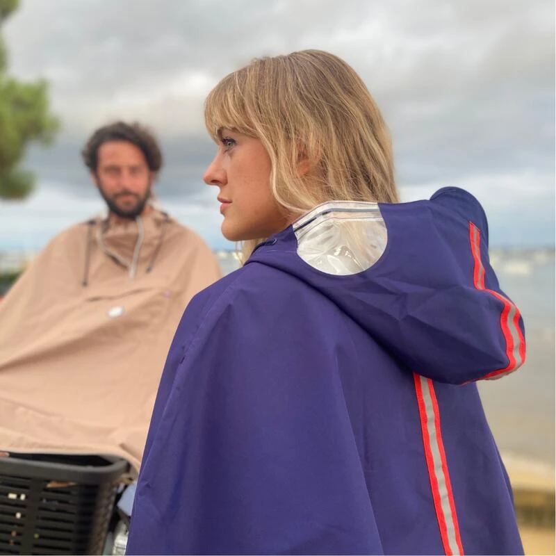 Cape De Pluie Vélo écoresponsable, Imperméable, Respirante, Unisexe - Cap Ferret 4 Cape De Pluie Vélo écoresponsable, Imperméable, Respirante, Unisexe - Cap Ferret – Image 4