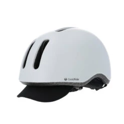 Casque Vélo Adulte 54-58 Cm Multisport Blanc Avec Casquette Amovible Intégrée