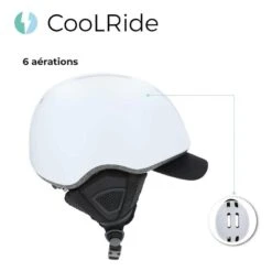 Casque Vélo Adulte 54-58 Cm Multisport Blanc Avec Casquette Amovible Intégrée -Plein Air Fournitures Boutique casque velo adulte 54 58 cm multisport blanc avec casquette amovible integree 4