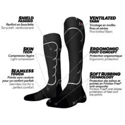 Monnet CHAUSSETTE HAUTE SKI DE RANDO -Plein Air Fournitures Boutique chaussette haute ski de rando 4