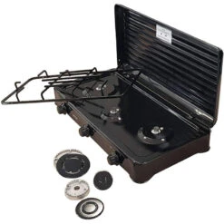 MPM Cuisinière à Gaz Portable Pour Le Camping Avec 3 Feux Couvercle Smile -Plein Air Fournitures Boutique cuisiniere a gaz portable pour le camping avec 3 feux couvercle smile 6