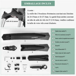 ROCKBROS Garde-boue De Vélo Garde-Boue VTT Avant Et Arrière Réglable En PP -Plein Air Fournitures Boutique garde boue de velo garde boue vtt avant et arriere reglable en pp 5