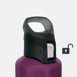 Quechua Gourde Alu 1L Avec Bouchon à Ouverture Rapide Pour La Randonnée - Violet -Plein Air Fournitures Boutique gourde alu 1l avec bouchon a ouverture rapide pour la randonnee violet 4