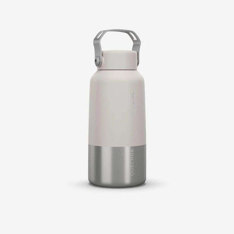 Quechua Gourde Inox 0,6L Avec Bouchon à Vis Pour La Randonnée - Blanc 1 Quechua Gourde Inox 0,6L Avec Bouchon à Vis Pour La Randonnée - Blanc