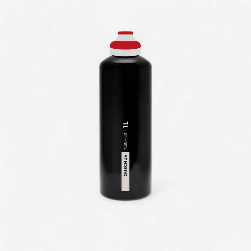 Quechua Gourde Randonnée 500 Bouchon Ouverture Rapide 1 Litre Aluminium Noir 1 Quechua Gourde Randonnée 500 Bouchon Ouverture Rapide 1 Litre Aluminium Noir