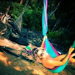 TICKET TO THE MOON Hamac TTTM Original Bleu Aqua / Rose -Plein Air Fournitures Boutique hamac tttm original bleu aqua rose 2