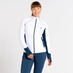 Dare 2b Haut De Sport CONVEY Femme (Blanc / Denim Sombre) 8 Dare 2b Haut De Sport CONVEY Femme (Blanc / Denim Sombre) -Plein Air Fournitures Boutique haut de sport convey femme blanc denim sombre 3