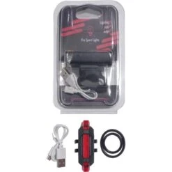 Kit D'éclairage LED Pour Vélo - Feu Avant Et Feu Arrière - 300 & 20 Lumens -Plein Air Fournitures Boutique kit declairage led pour velo feu avant et feu arriere 300 and 20 lumens 3