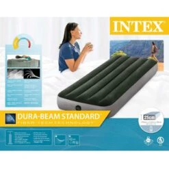Matelas Gonflable - Intex Prestige Downy -1 Personne - 76x191x25 Cm (BxLxH) 9 Matelas Gonflable - Intex Prestige Downy -1 Personne - 76x191x25 Cm (BxLxH) -Plein Air Fournitures Boutique matelas gonflable intex prestige downy 1 personne 76x191x25 cm bxlxh 4