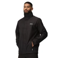 Regatta Matt Homme Randonnée Veste Imperméable - Noir -Plein Air Fournitures Boutique matt homme randonnee veste impermeable noir 3