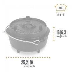 Petromax Dutch Oven FT3-3QT - Avec Pieds -Plein Air Fournitures Boutique petromax dutch oven ft3 3qt avec pieds 3