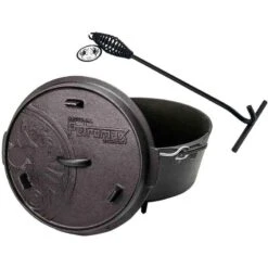 Petromax Dutch Oven FT6-6QT (avec Pieds) Et Levier De Couvercle -Plein Air Fournitures Boutique petromax dutch oven ft6 6qt avec pieds et levier de couvercle 5