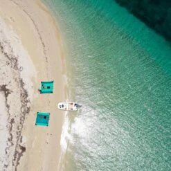 TICKET TO THE MOON Picnic Blanket Emerald / Green -Plein Air Fournitures Boutique picnic blanket emerald green 2