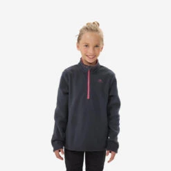 Quechua Polaire De Randonnée - MH100 Grise Foncée - Enfant 7-15 Ans