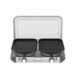Campingaz Réchaud De Camping à Gaz 2 Feux Camp & Grill - Plancha, Grill Et Wok -Plein Air Fournitures Boutique rechaud de camping a gaz 2 feux camp and grill plancha grill et wok 3