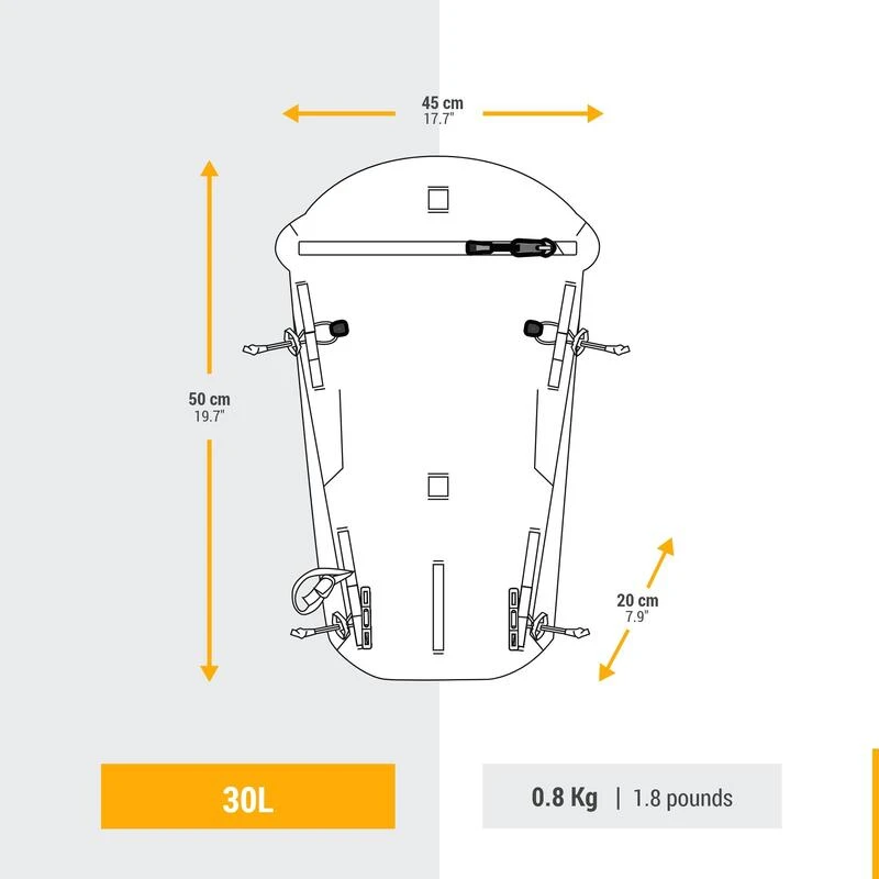 Simond Sac à Dos D'alpinisme Imperméable 30 LITRES - ICE 30 BLEU 3 Simond Sac à Dos D'alpinisme Imperméable 30 LITRES - ICE 30 BLEU – Image 3