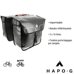 Sacoche Vélo Porte Bagage étanche 32L Noir - Vélo électrique, VTT, VTC - HAPO-G 13 Sacoche Vélo Porte Bagage étanche 32L Noir - Vélo électrique, VTT, VTC - HAPO-G -Plein Air Fournitures Boutique sacoche velo porte bagage etanche 32l noir velo electrique vtt vtc hapo g 6