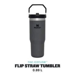 Stanley The IceFlow™ Flip Straw Tumbler - 0.89L / 30oz - Charbon 8 Stanley The IceFlow™ Flip Straw Tumbler - 0.89L / 30oz - Charbon -Plein Air Fournitures Boutique stanley the iceflow flip straw tumbler 089l 30oz charbon 3