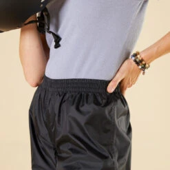 BTWIN SURPANTALON PLUIE VELO VILLE AVEC COUVRE-CHAUSSURES INTEGREES 100 NOIR -Plein Air Fournitures Boutique surpantalon pluie velo ville avec couvre chaussures integrees 100 noir 6