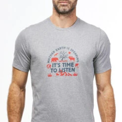 Quechua T-shirt De Randonnée - NH100 - Homme -Plein Air Fournitures Boutique t shirt de randonnee nh100 homme 4