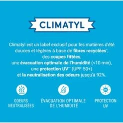 T-shirt Technique Toucher Frais Protection UV Col Rond Homme- DYNAMIC CLIMATYL 9 T-shirt Technique Toucher Frais Protection UV Col Rond Homme- DYNAMIC CLIMATYL -Plein Air Fournitures Boutique t shirt technique toucher frais protection uv col rond homme dynamic climatyl 4