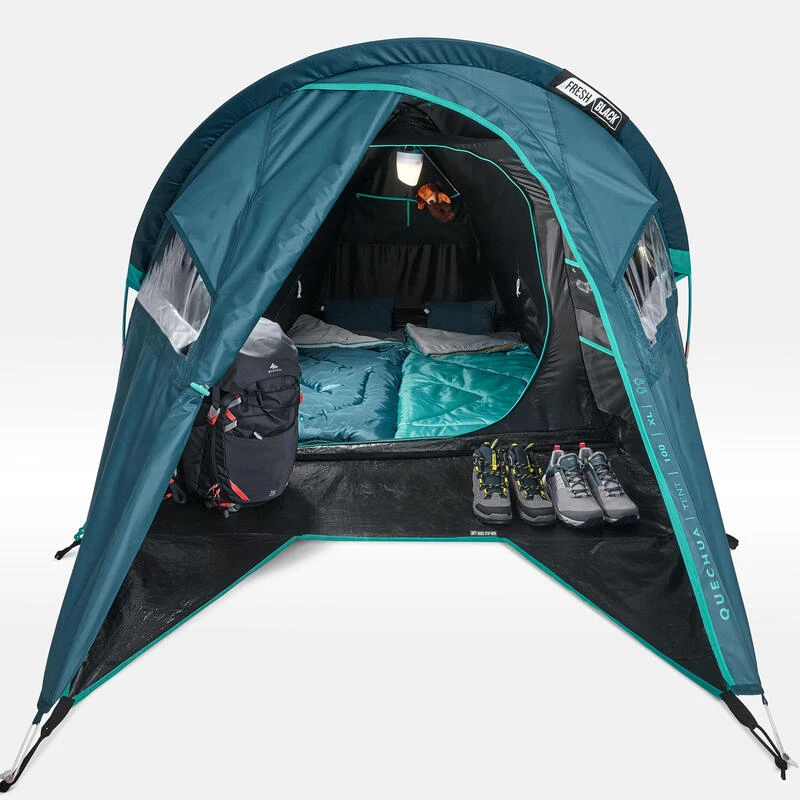 Quechua Tente De Camping - MH100 XL - 2 Places - Fresh & Black 5 Quechua Tente De Camping - MH100 XL - 2 Places - Fresh & Black – Image 5