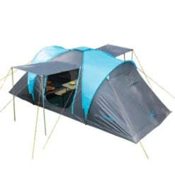 Tente DĂ´me Hammerfest 4 Sleeper Protect - Sol Cousu - 4 Pers - 2 Cabines Noires