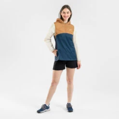Quechua Veste Coupe Vente Et Déperlante De Randonnée - Raincut 1/2 Zip - Femme -Plein Air Fournitures Boutique veste coupe vente et deperlante de randonnee raincut 12 zip femme 2