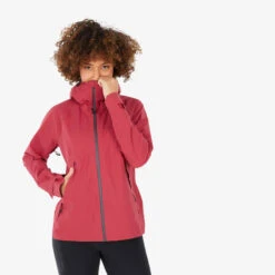 Quechua Veste Imperméable De Randonnée Montagne - MH500 - Femme - Framboise -Plein Air Fournitures Boutique veste impermeable de randonnee montagne mh500 femme framboise 3