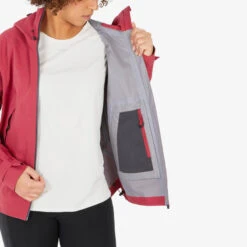 Quechua Veste Imperméable De Randonnée Montagne - MH500 - Femme - Framboise -Plein Air Fournitures Boutique veste impermeable de randonnee montagne mh500 femme framboise 9