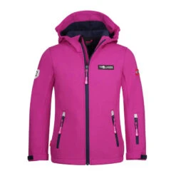 TROLLKIDS Veste Softshell Pour Enfants Oslofjord Imperméable Rose/bleu Marine