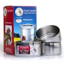 Zebra Porte-nourriture En Acier Inoxydable 12cm X 3 Couches -Plein Air Fournitures Boutique zebra porte nourriture en acier inoxydable 12cm x 3 couches 2